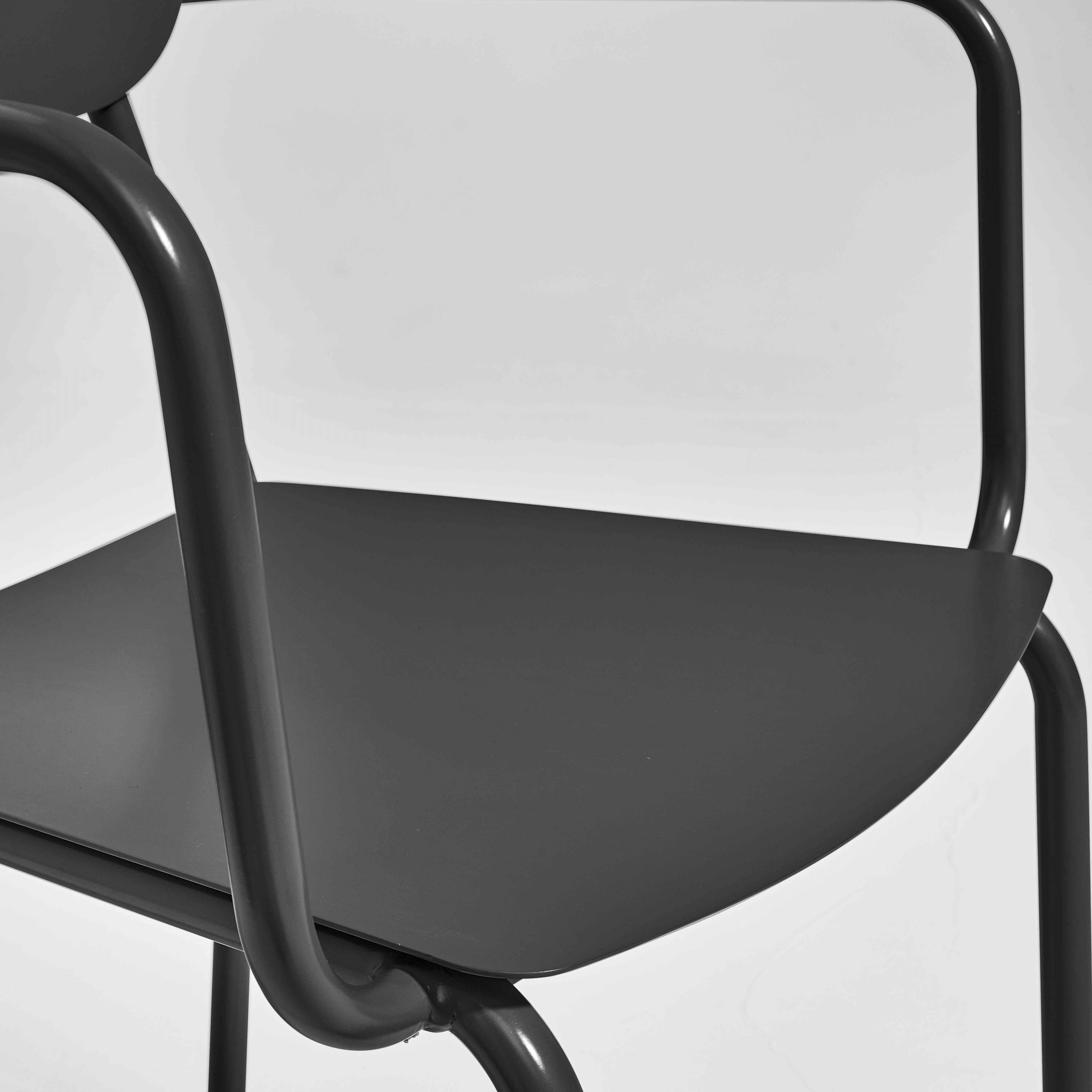 Oviala - Fauteuil de jardin en aluminium noir Liverpool - Oviala - Image 5