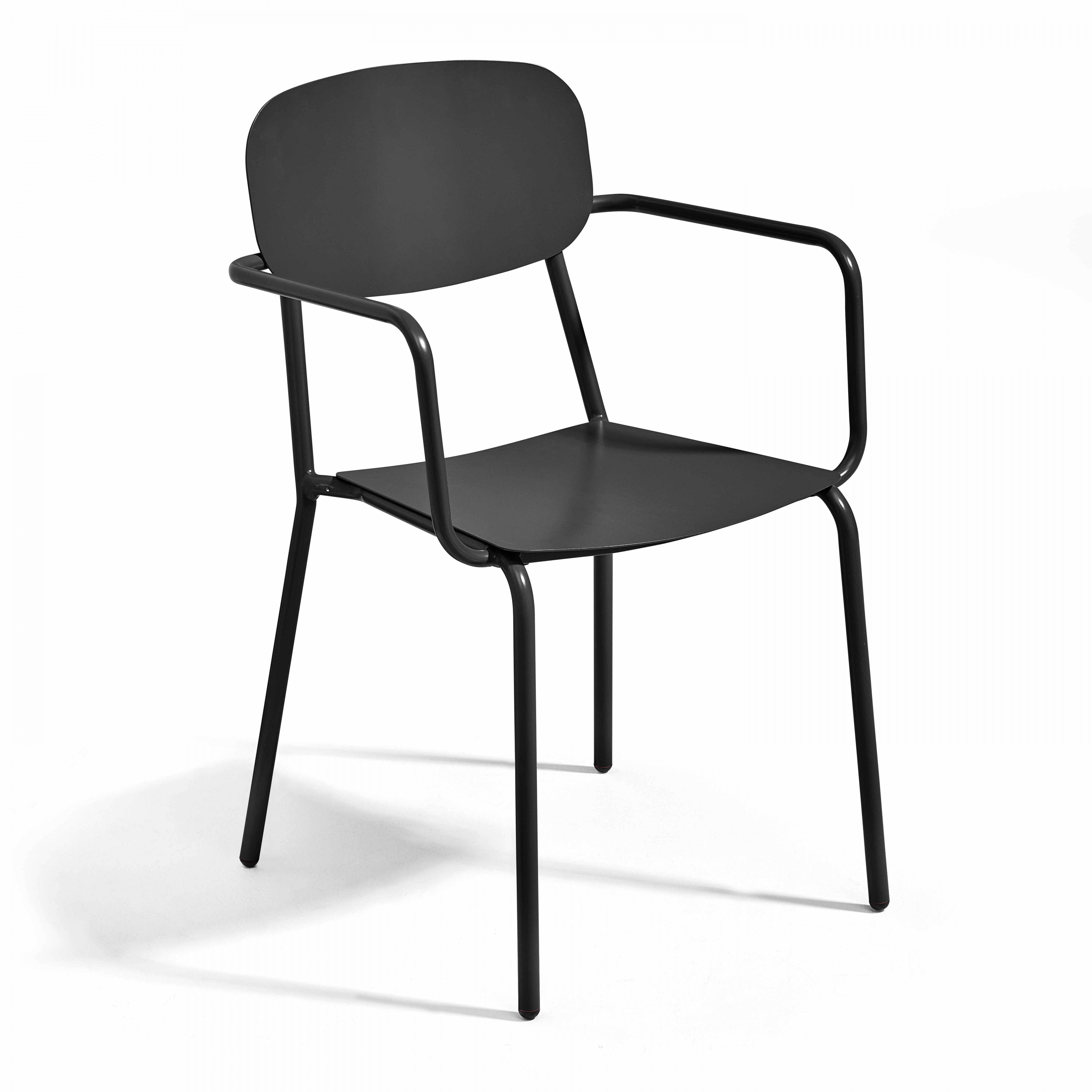 Oviala - Fauteuil de jardin en aluminium noir Liverpool - Oviala - Image 1
