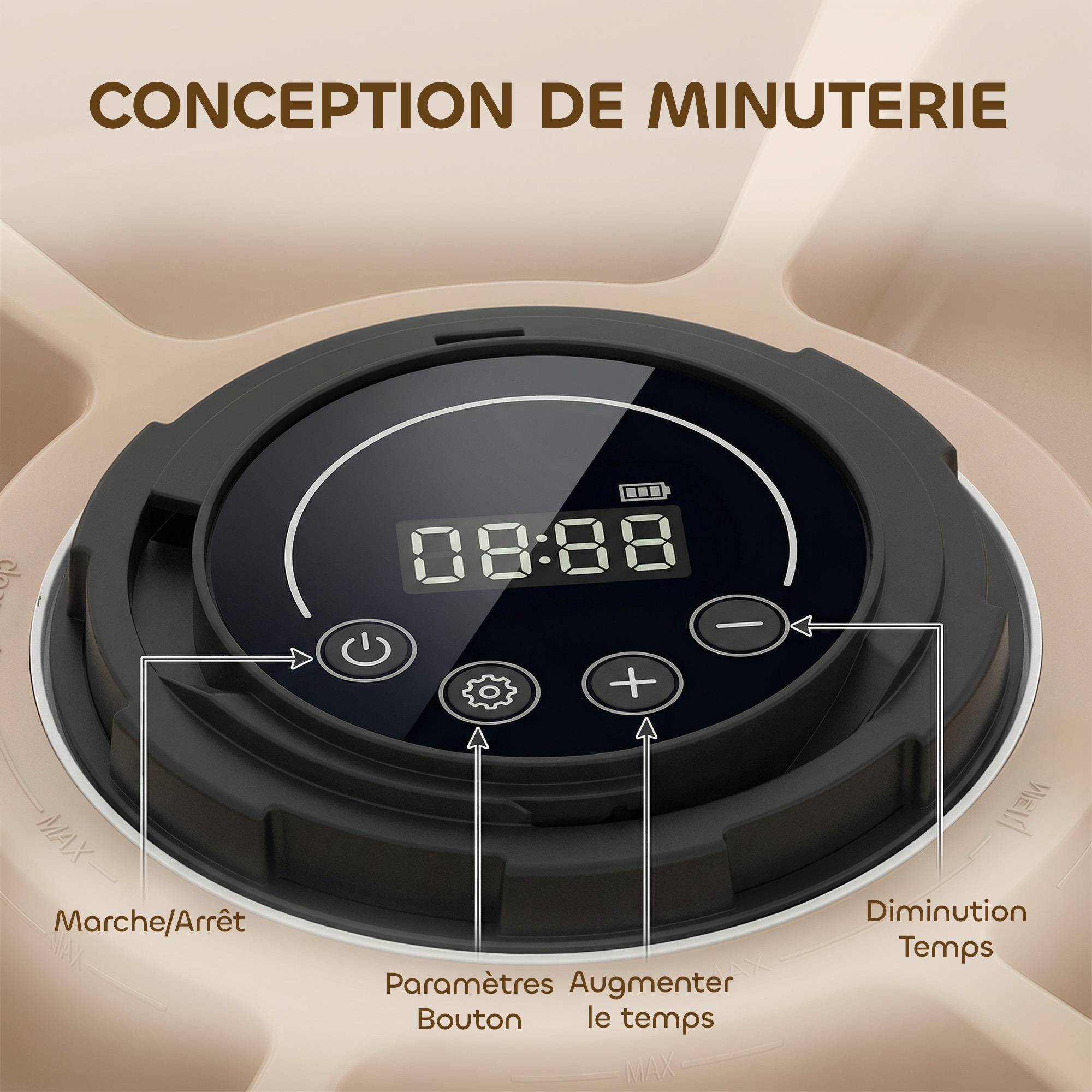 Sans Marque - Distributeur de Nourriture pour Animaux de Compagnie Distributeur Automatique 6 portions 31,5 x 31,5 x 8,3 cm blanc - Image 9