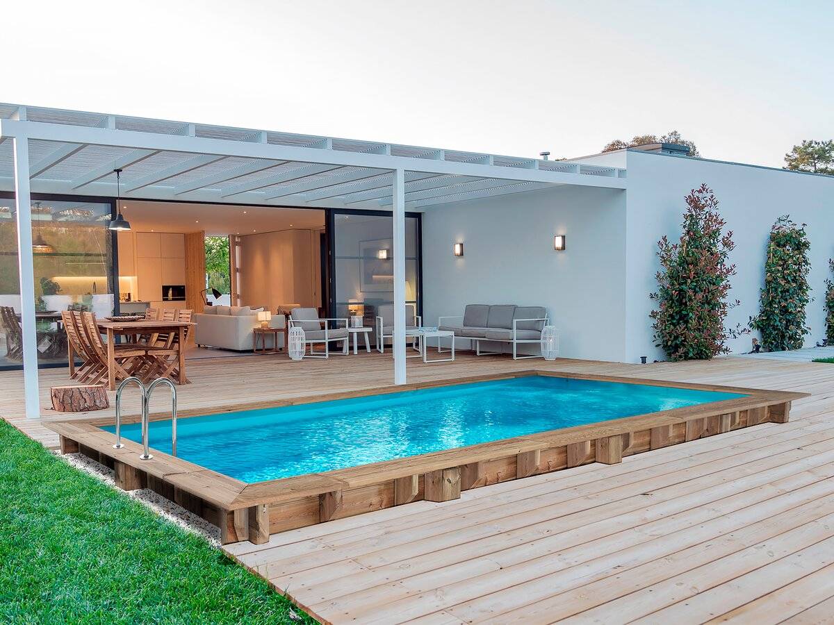 Habitat Et Jardin - Piscine Bois Rectangle "tobago"- 6.20 X 3.00 X 1.31 M +  Pompe à Chaleur - Puissance 6.1 Kw -habitat Et Jardin - Image 3