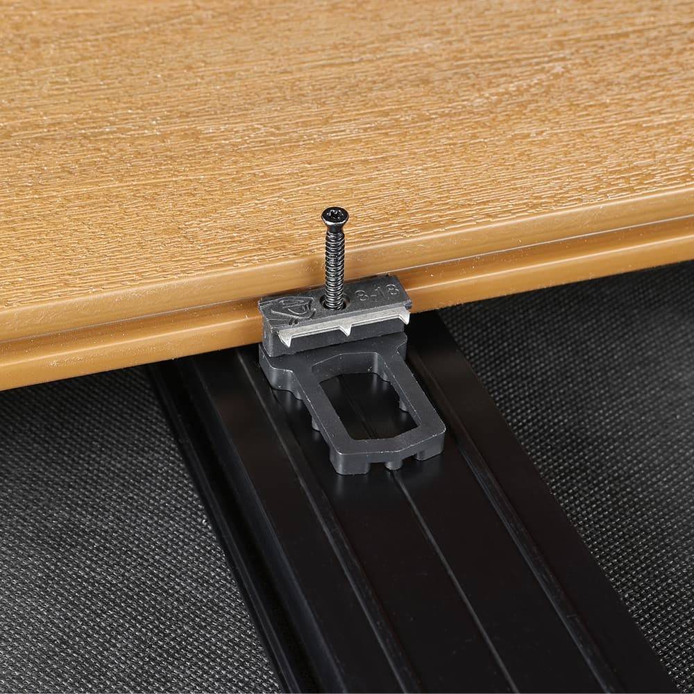 Decklinea - Clips de Fixation COBRA HYBRID 8-18 - 90 clips + Vis - Adapté Lambourdes Bois & Aluminium - Stable & Facile à Poser - Image 3