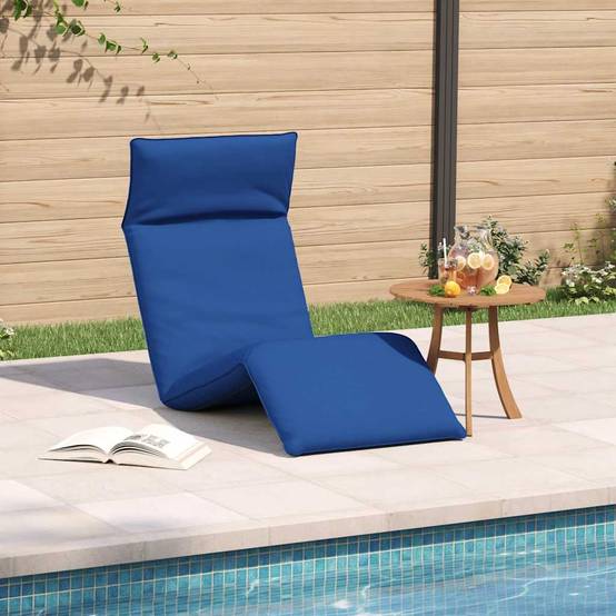 ComfortXL - Transat Pliant Tissu Oxford Jardin Plage Dossier Inclinable 175cm Bleu Royal - ComfortXL Outdoor Living - Image 3