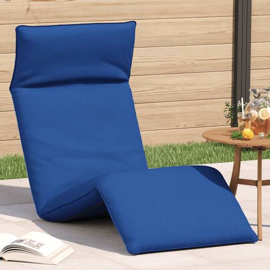 ComfortXL - Transat Pliant Tissu Oxford Jardin Plage Dossier Inclinable 175cm Bleu Royal - ComfortXL Outdoor Living - Image 1