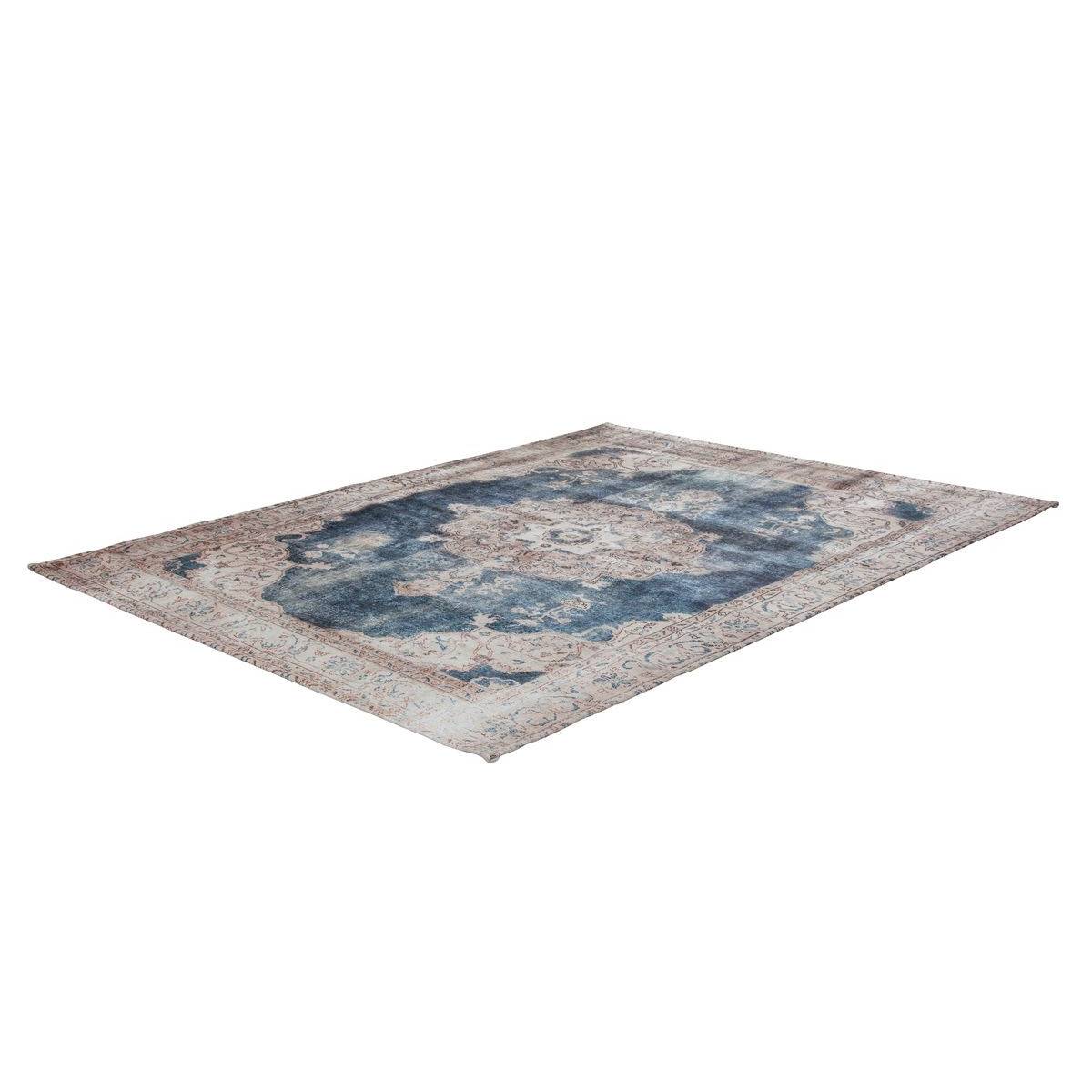 Tapis Imprimé Antique "Vintage" Beige & Bleu 200 x 290 cm - Image 4