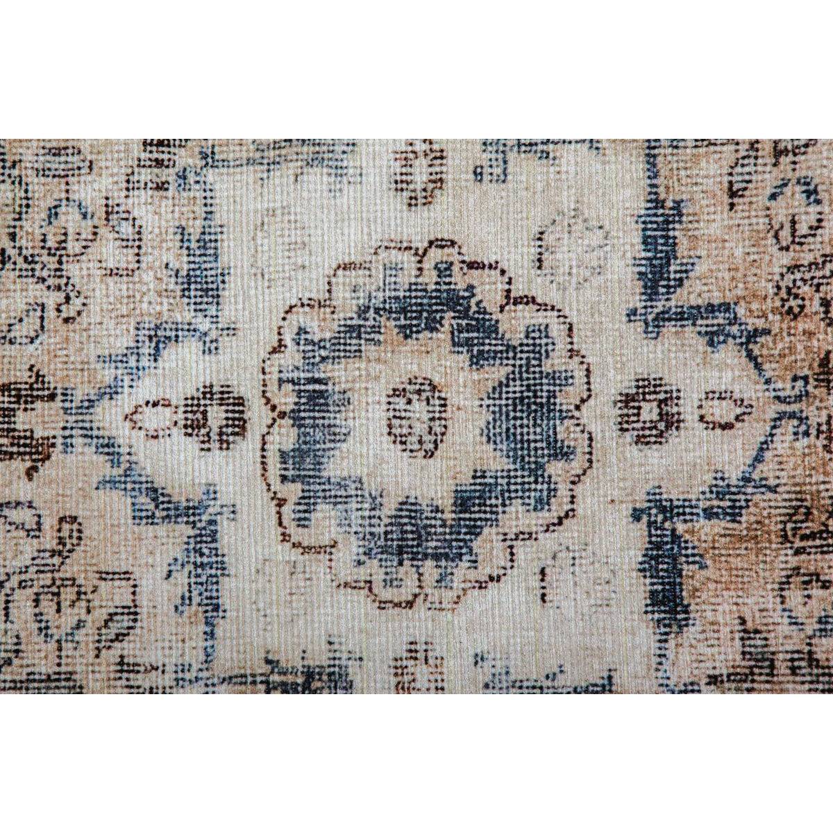 Tapis Imprimé Antique "Vintage" Beige & Bleu 200 x 290 cm - Image 3