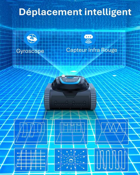 Robot Piscine Sans Fil Wybot S1 - Connecté, Autonome et Polyvalent pour un Nettoyage Complet - Image 4