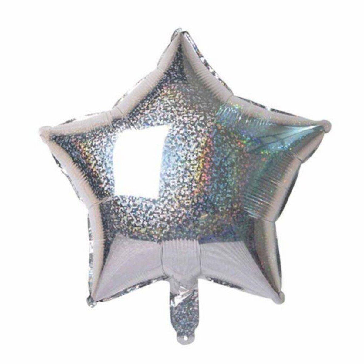 Ballon Gonflable Métallisé "Étoile" 40cm Argent - Image 1
