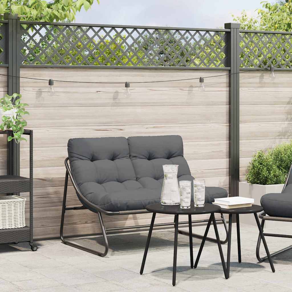 Mobilier de jardin Noir Acier enduit de poudre 110 x 81 x 71 cm - PANGIVO - Image 1