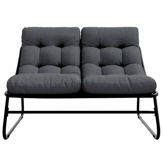 Mobilier de jardin Noir Acier enduit de poudre 110 x 81 x 71 cm - PANGIVO - Image 5