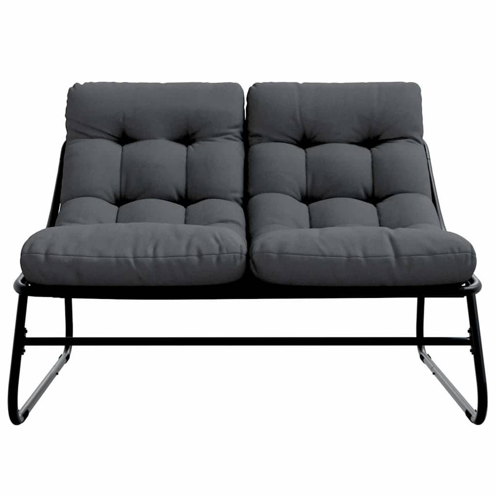 Mobilier de jardin Noir Acier enduit de poudre 110 x 81 x 71 cm - PANGIVO - Image 5