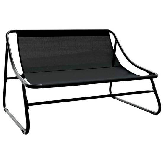 Mobilier de jardin Noir Acier enduit de poudre 110 x 81 x 71 cm - PANGIVO - Image 4