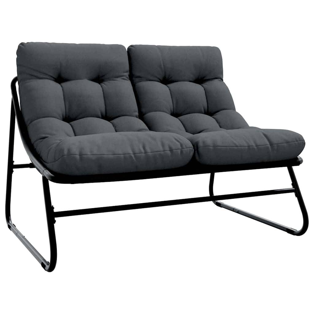 Mobilier de jardin Noir Acier enduit de poudre 110 x 81 x 71 cm - PANGIVO - Image 2