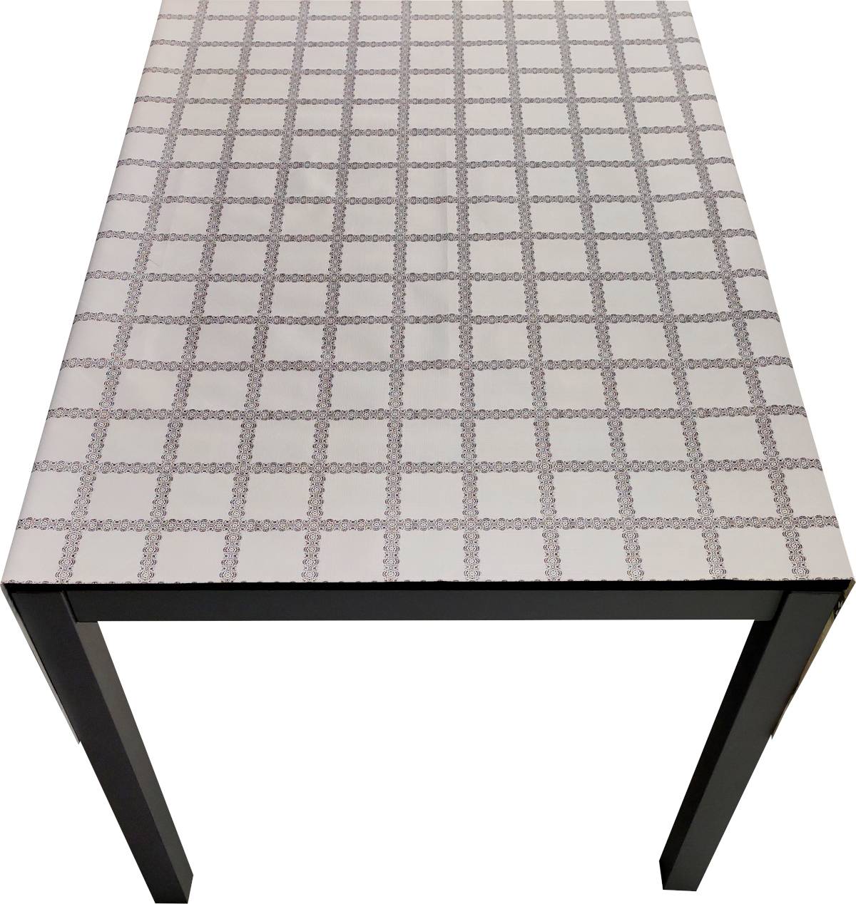 Nappe Composition PVC Base Polyester Anti-taches Fleurs Carré Taille 140X140 CM - Image 2