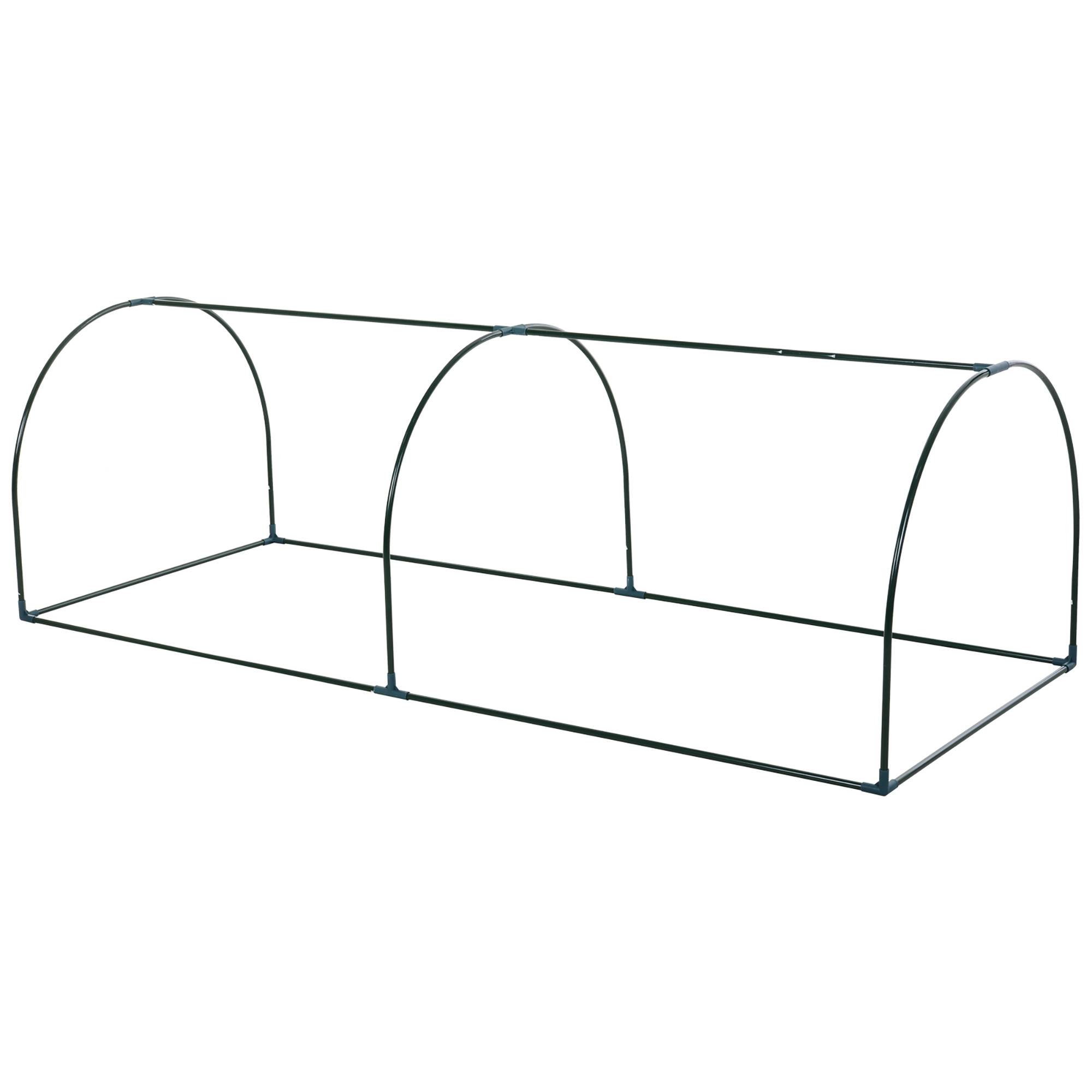 Serre d'extérieur tunnel 200 x 100 x 80 cm avec structure en acier et bâche PVC imperméable pour la culture de plantes et de tomates, transparente - Image 9