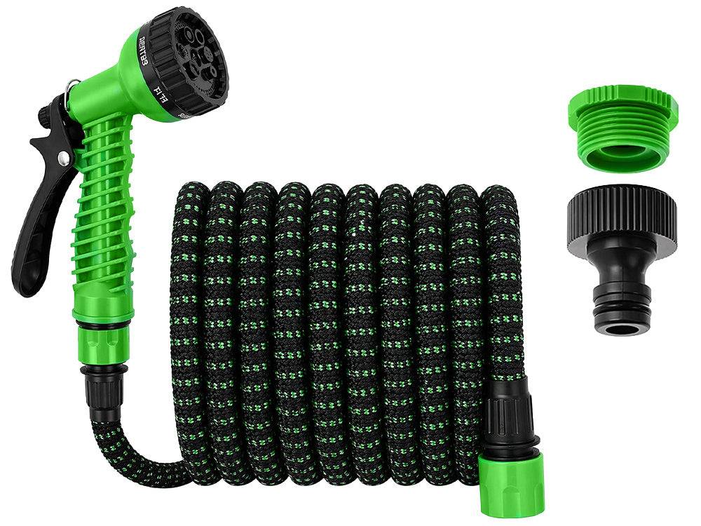 Tuyau d'arrosage flexible et extensible avec pistolet et raccords, résistant et solide, 7-15 m - Image 7