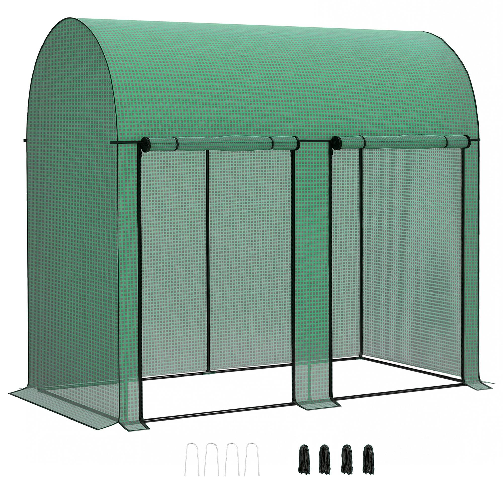 Serre de Jardin pour Tomates Acier PE Protection UV 2 Portes Enroulables 2x1x1,78m Vert - ComfortXL Outdoor Living - Image 1