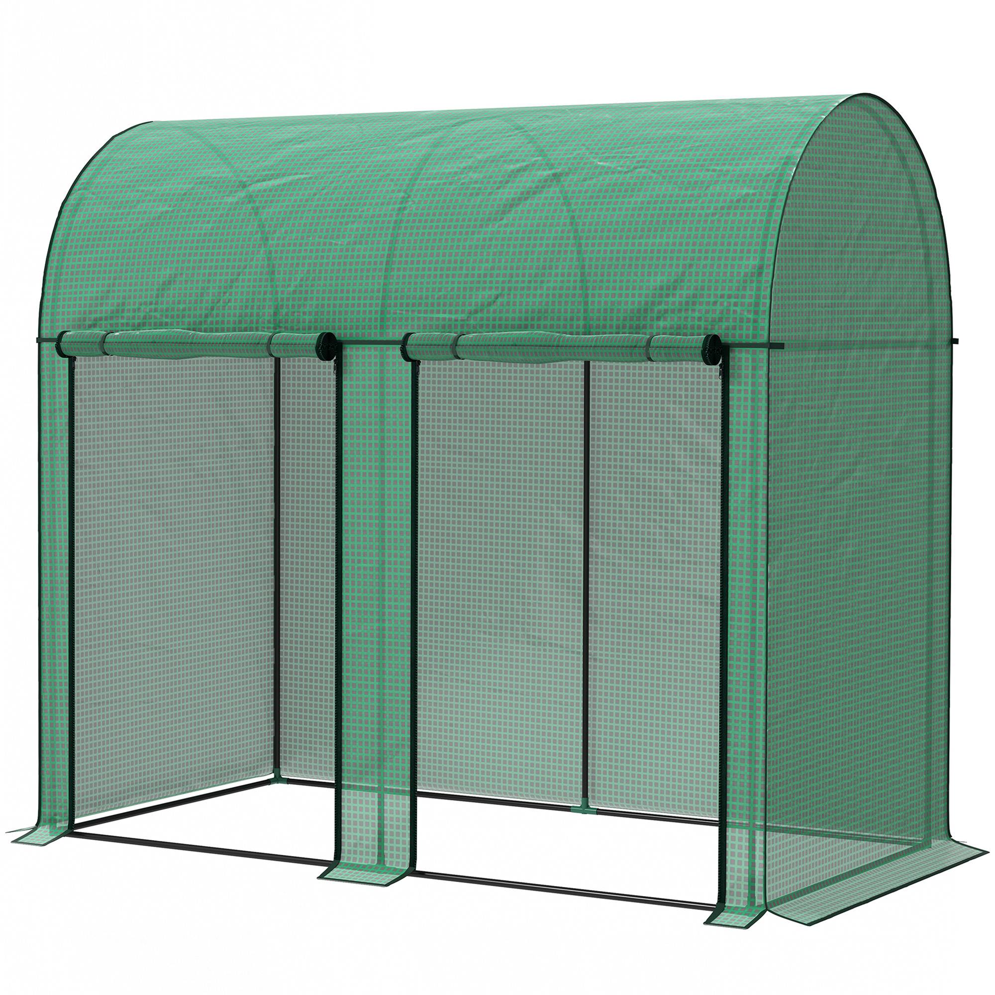 Serre de Jardin pour Tomates Acier PE Protection UV 2 Portes Enroulables 2x1x1,78m Vert - ComfortXL Outdoor Living - Image 2
