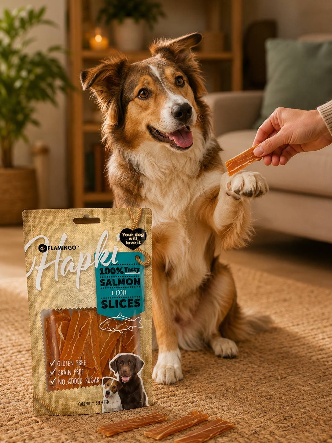 Friandises chien saumon & cabillaud tranches 85g - Image 4