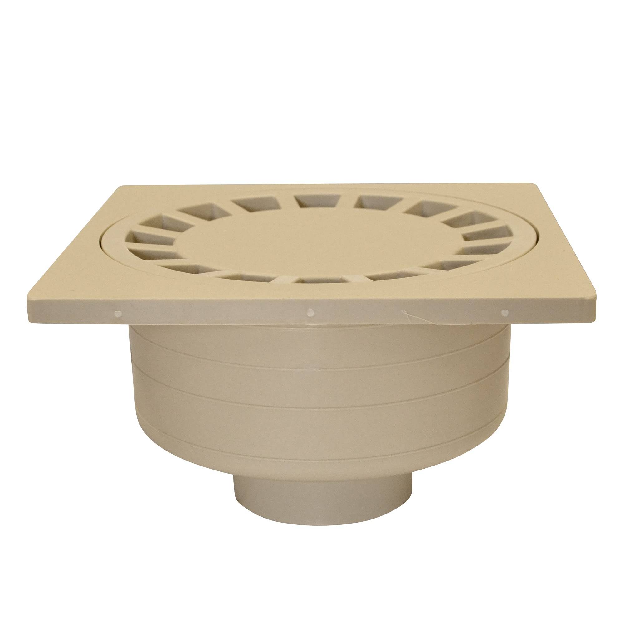 Jardibric - Jardibric – Siphon de Cour 300x300 mm Sable – Regard Évacuation Eau Extérieure Polypropylène - Image 1