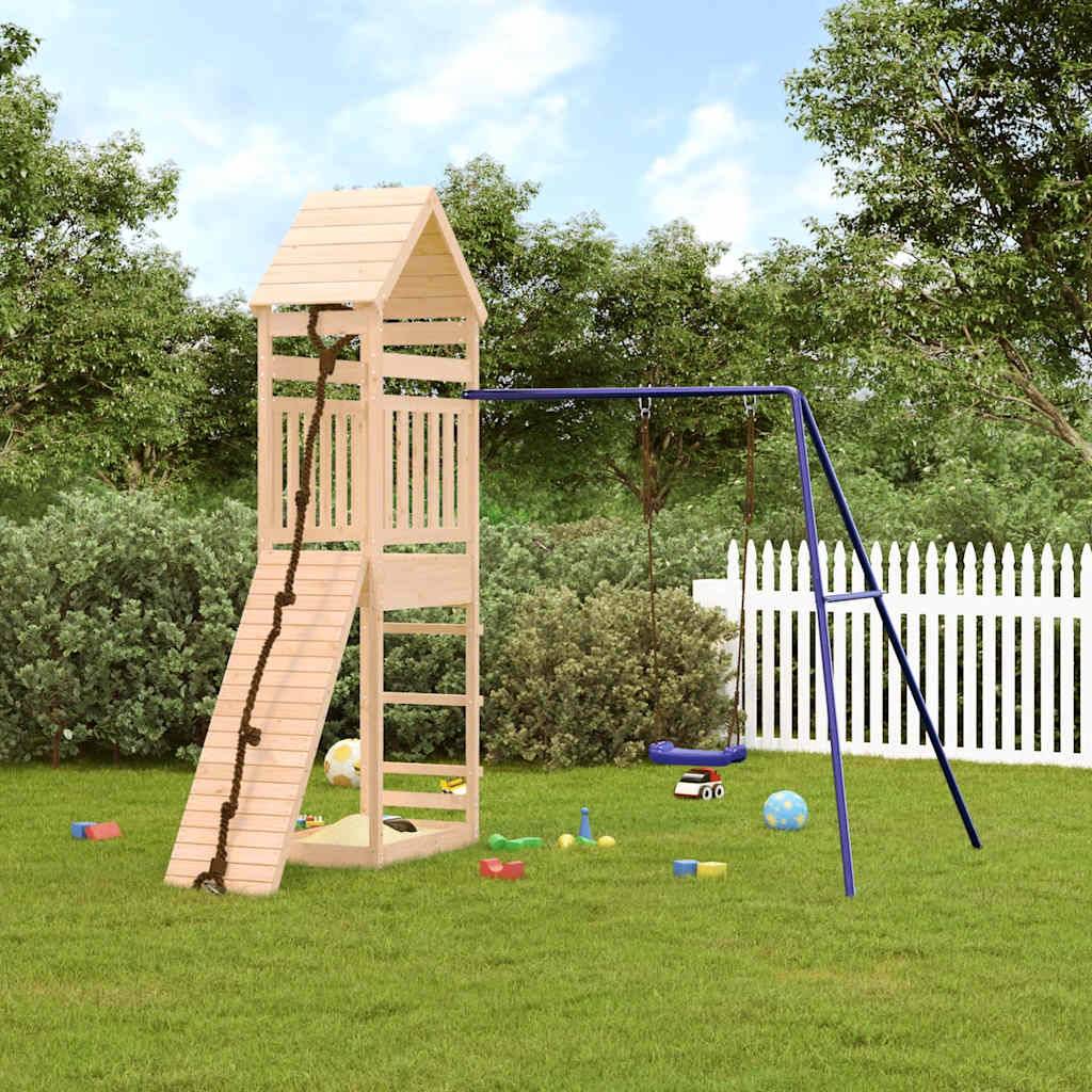 Aire de jeux d'extérieur - Jeu Plein air enfant bois de pin massif-JU1513 - Image 2