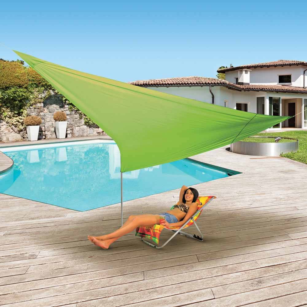 Terre Jardin - Voile d'ombrage triangulaire 360 cm Vert - TERRE JARDIN - Image 2