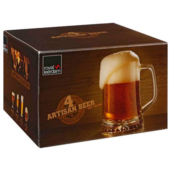 Lot de 4 Verres à Bières "Anse" 32cl Transparent - Image 4