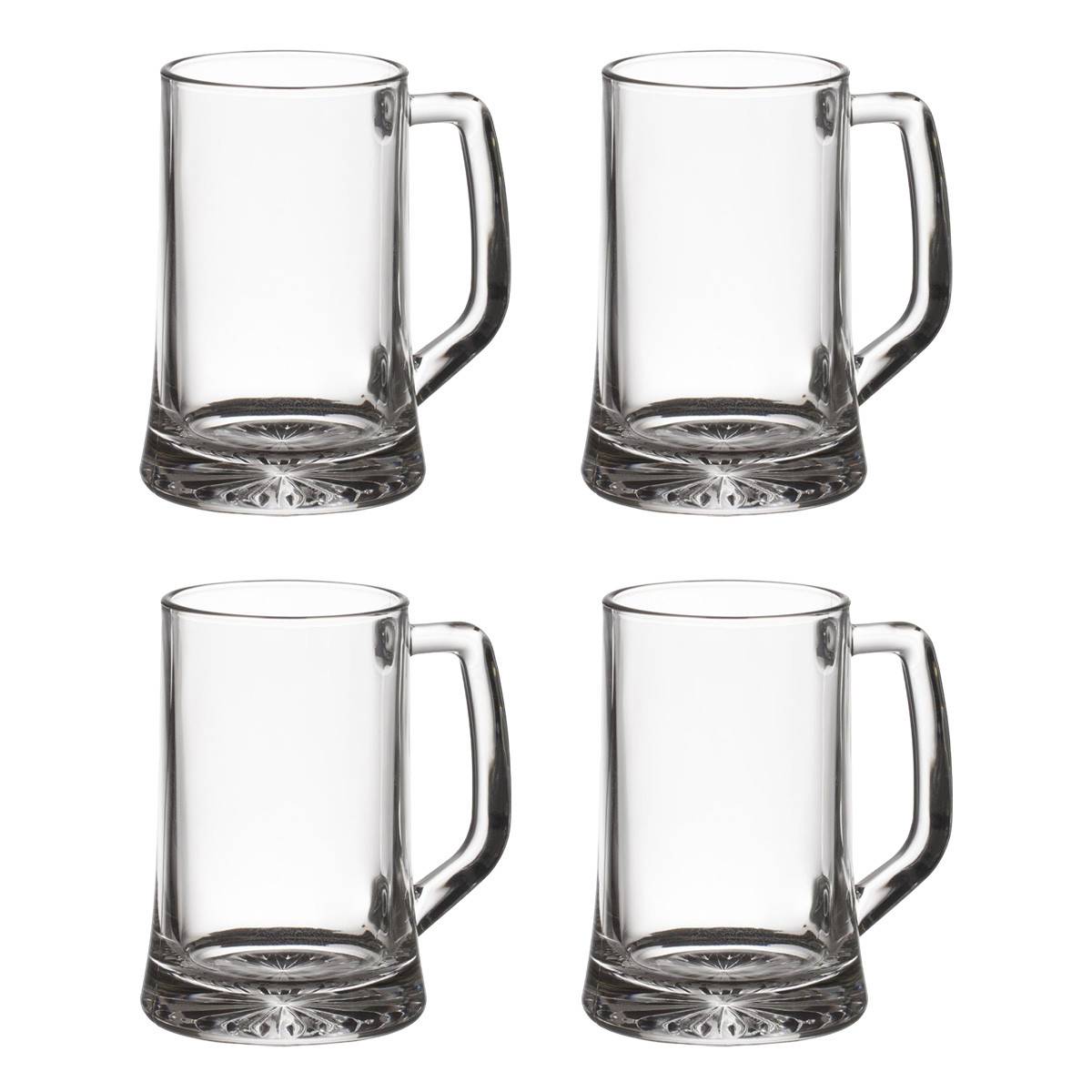 Lot de 4 Verres à Bières "Anse" 32cl Transparent - Image 1