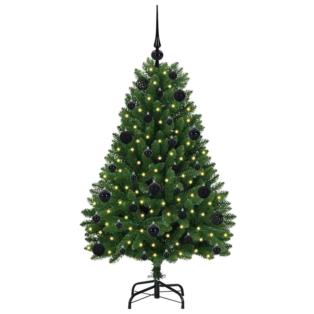 Sapin de Noël | Arbre de Noël artificiel avec 150 LED Vert 120 cm PVC et métal Maison Chic - Image 3