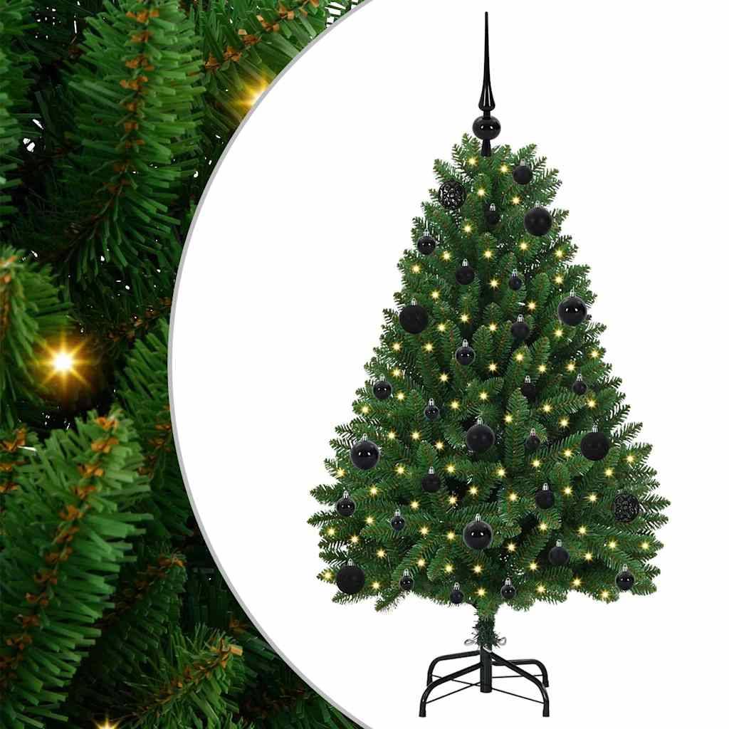 Sapin de Noël | Arbre de Noël artificiel avec 150 LED Vert 120 cm PVC et métal Maison Chic - Image 1