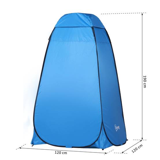 Tente douche portable pop-up avec sac transport, cabine WC et vestiaire extérieur, abri intimité camping plage - Image 5
