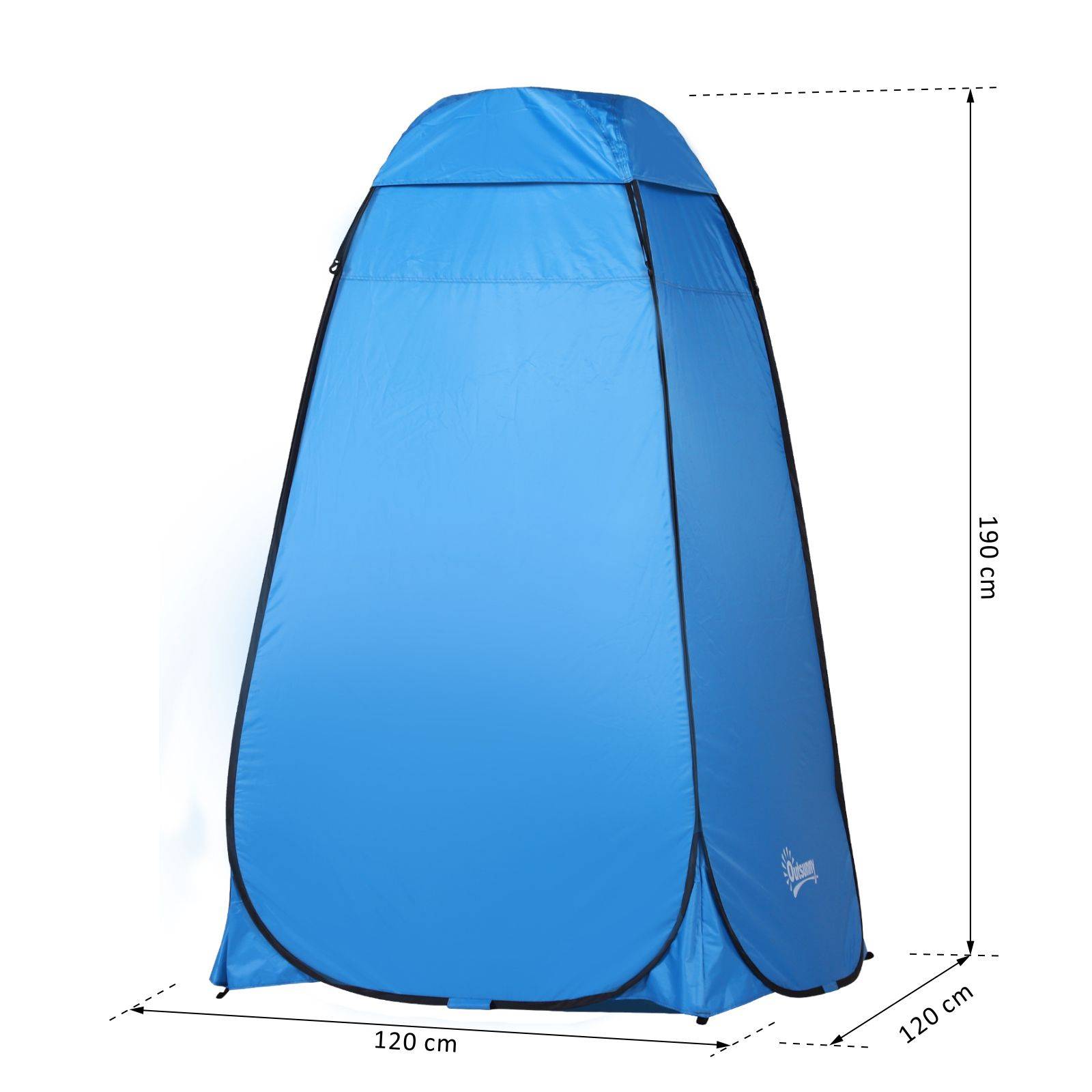 Tente douche portable pop-up avec sac transport, cabine WC et vestiaire extérieur, abri intimité camping plage - Image 5