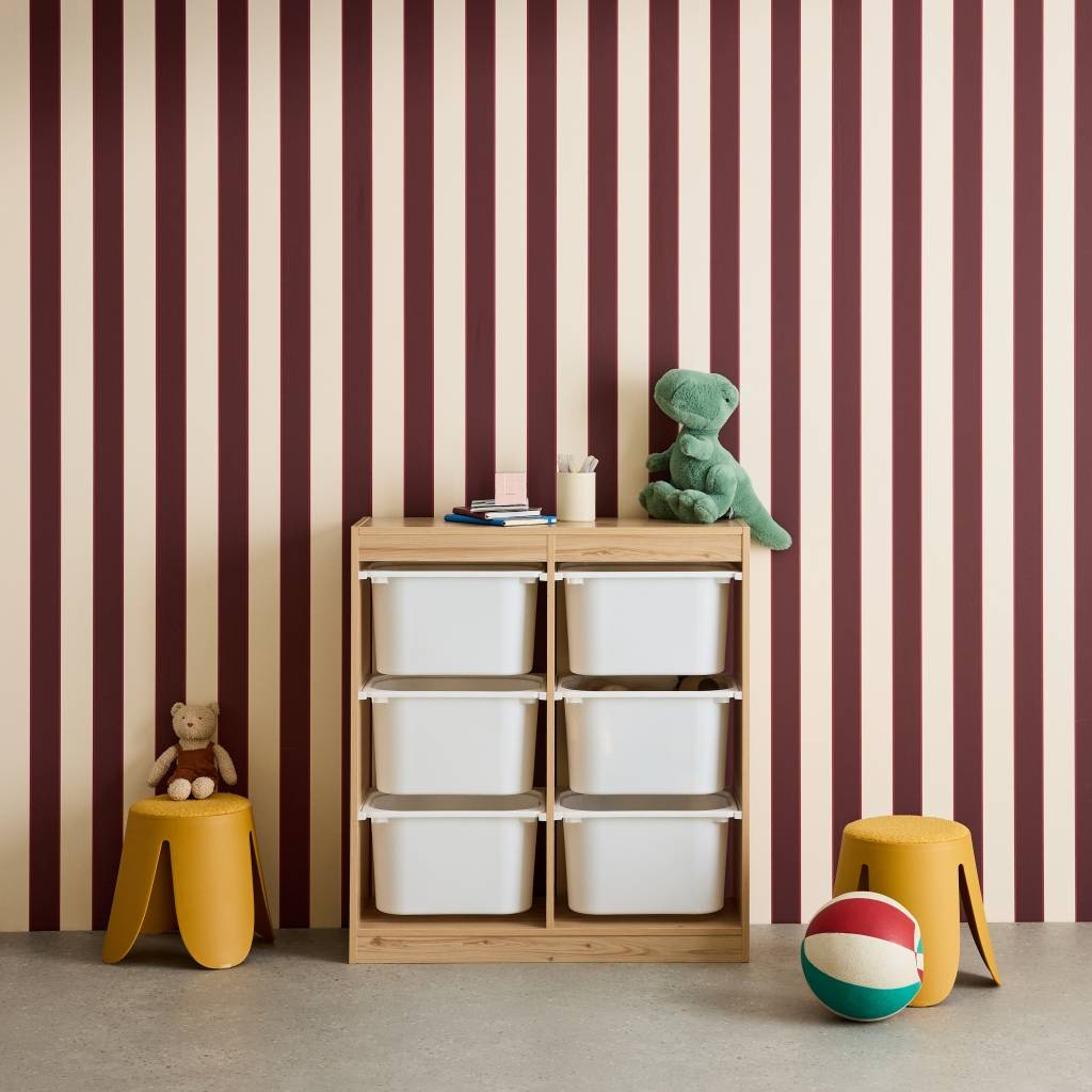 sweeek - Meuble de rangement enfant. naturel. 6 bacs de rangement en plastique | sweeek - Image 1