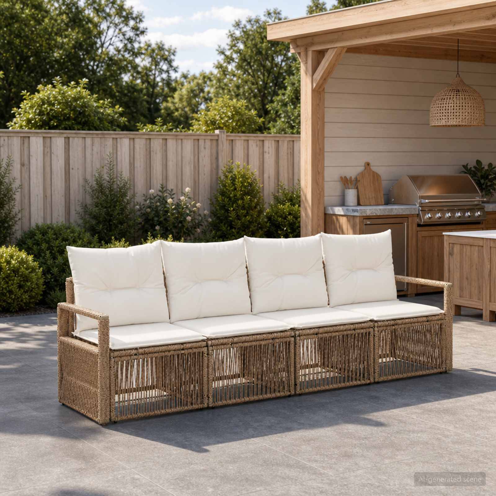 Vidaxl - Ensemble de canapé de jardin 4 pcs-Salons de jardin 4 place Beige polyrotin 465491 - Image 1