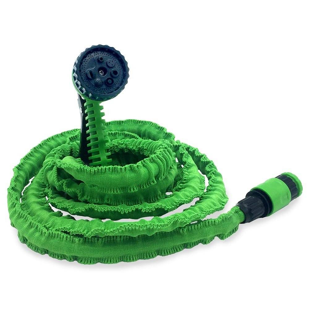 Tuyau d'arrosage extensible avec pistolet 45 mètres Vert - Image 1