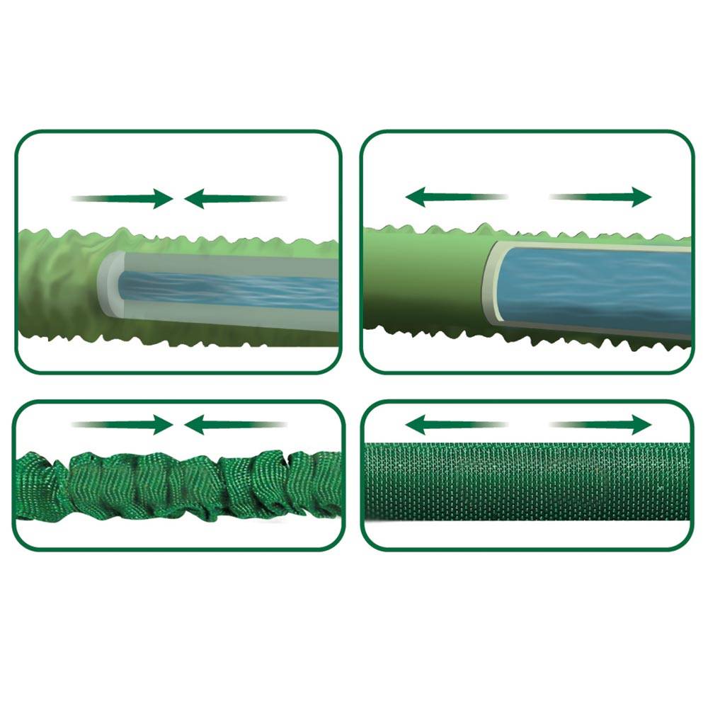 Tuyau d'arrosage extensible avec pistolet 45 mètres Vert - Image 7