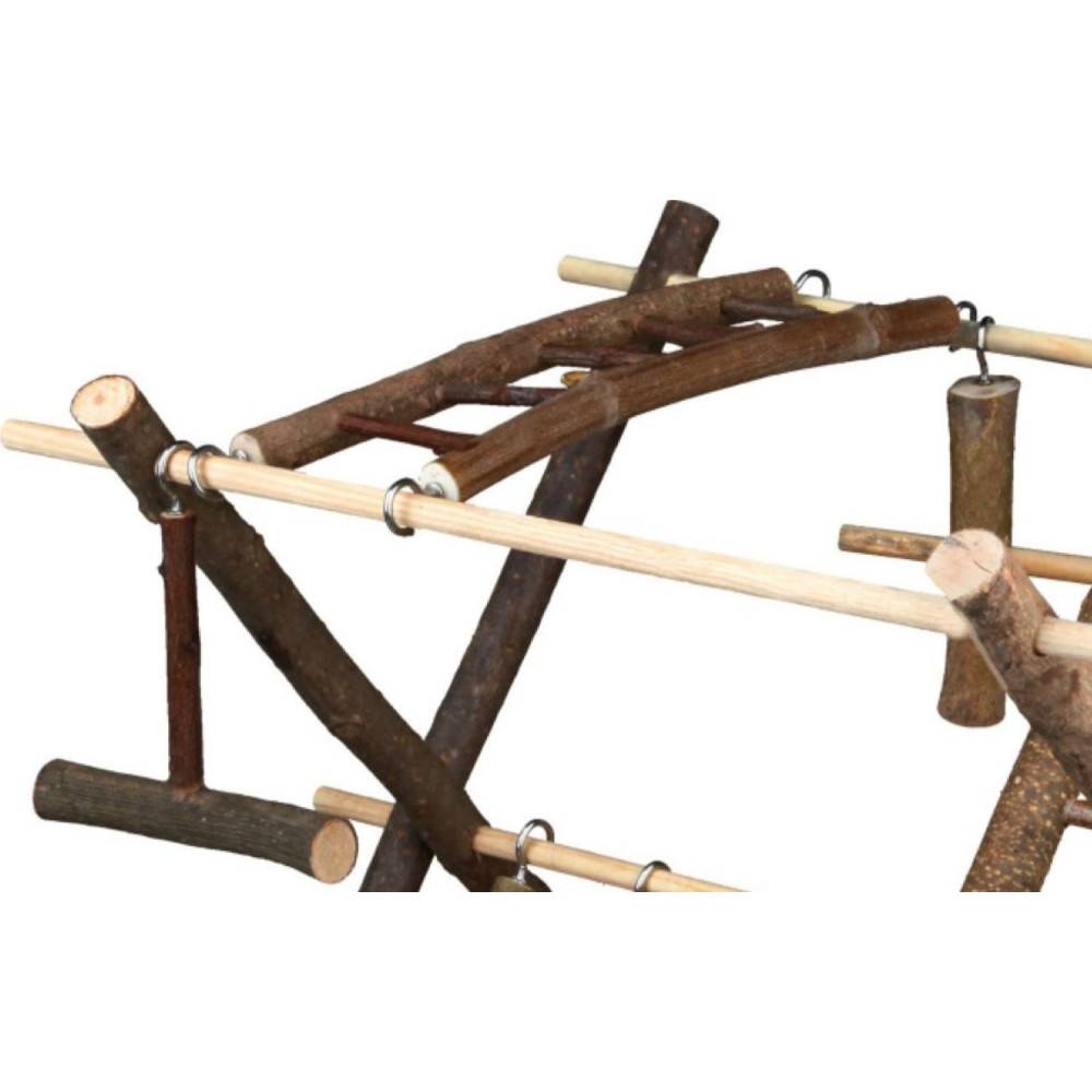 Plateau de jeux en bois, pour canaris et perruches. - Image 2