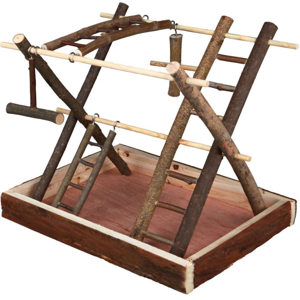Plateau de jeux en bois, pour canaris et perruches. - Image 4