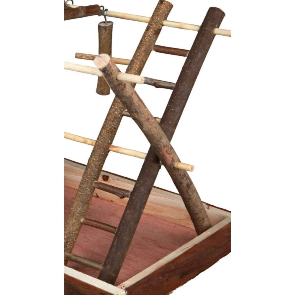Plateau de jeux en bois, pour canaris et perruches. - Image 3