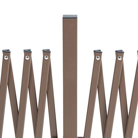 Barrière Extensible Aluminium Jardin Treillis Sécurité 52-405cm Brun - ComfortXL Outdoor Living - Image 4