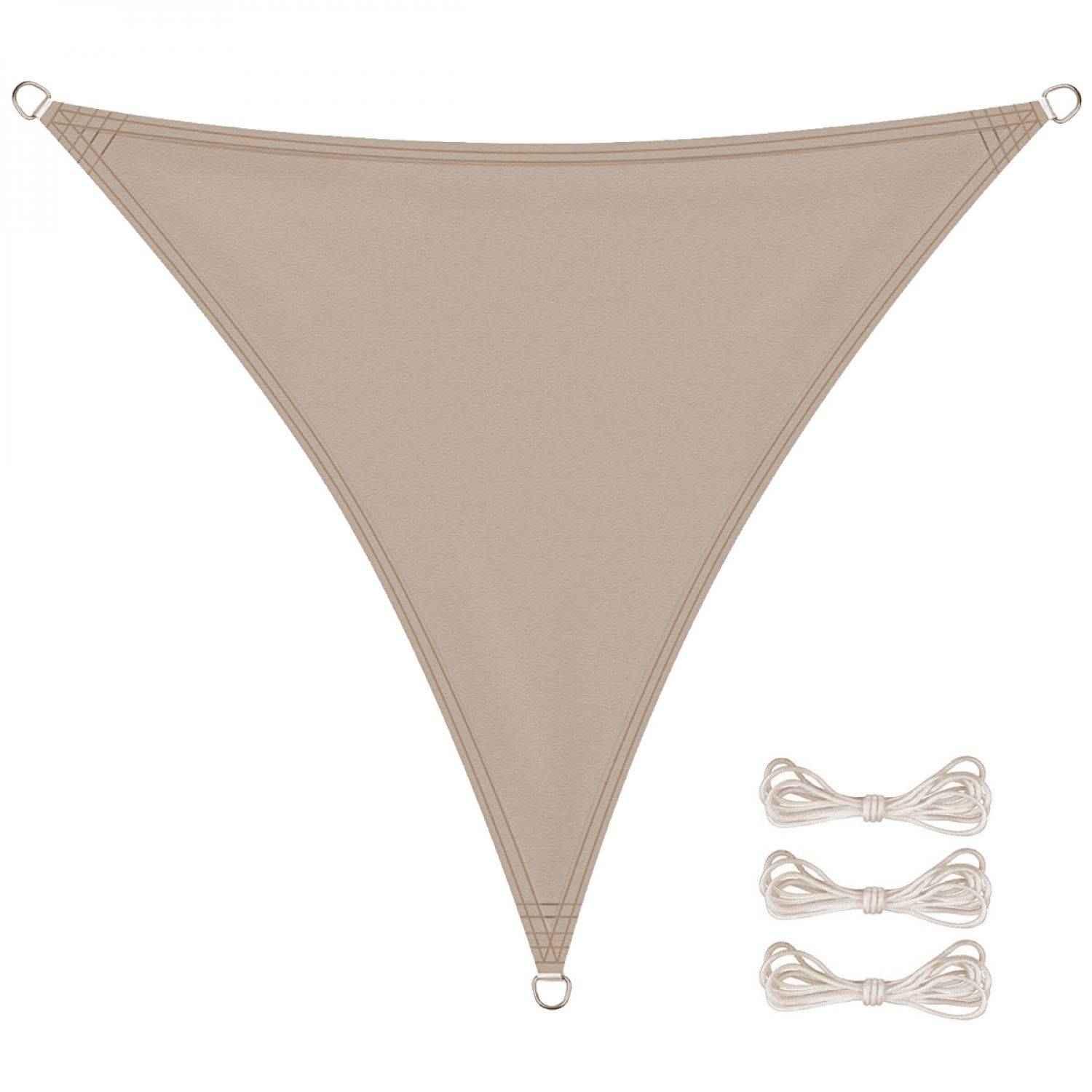Linxor - Voile d'ombrage triangulaire imperméable et anti-UV - 3 x 3 x 3 m - Taupe - Linxor - Image 1