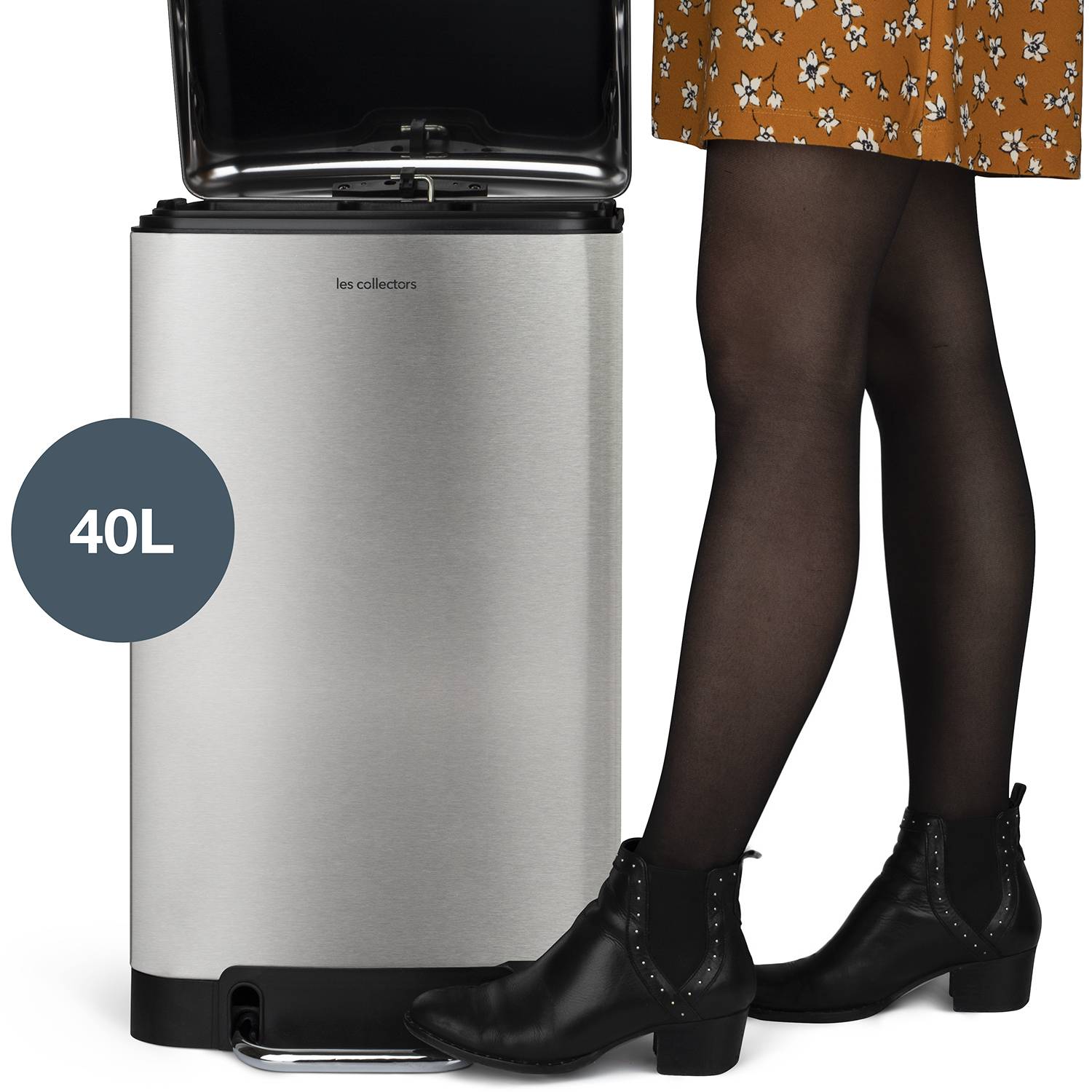 Poubelle à pédale 40L, inox edition - N°875 Les Collectors - Image 5