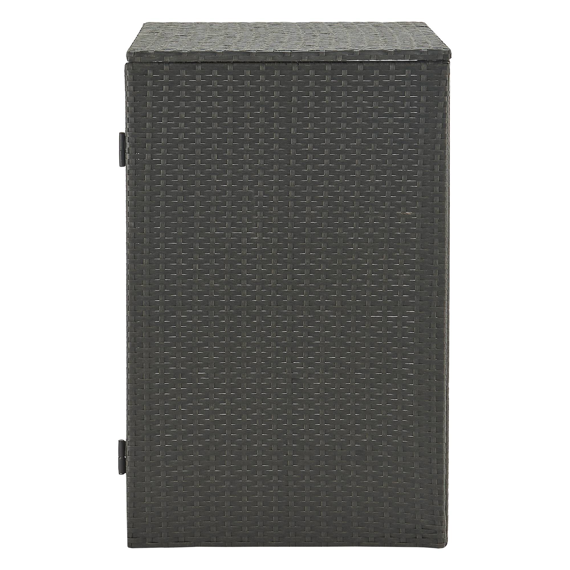 Cache poubelle Widnau pour 1 conteneur avec revêtement polyrotin 109 x 70 x 78 cm en.casa - Image 5