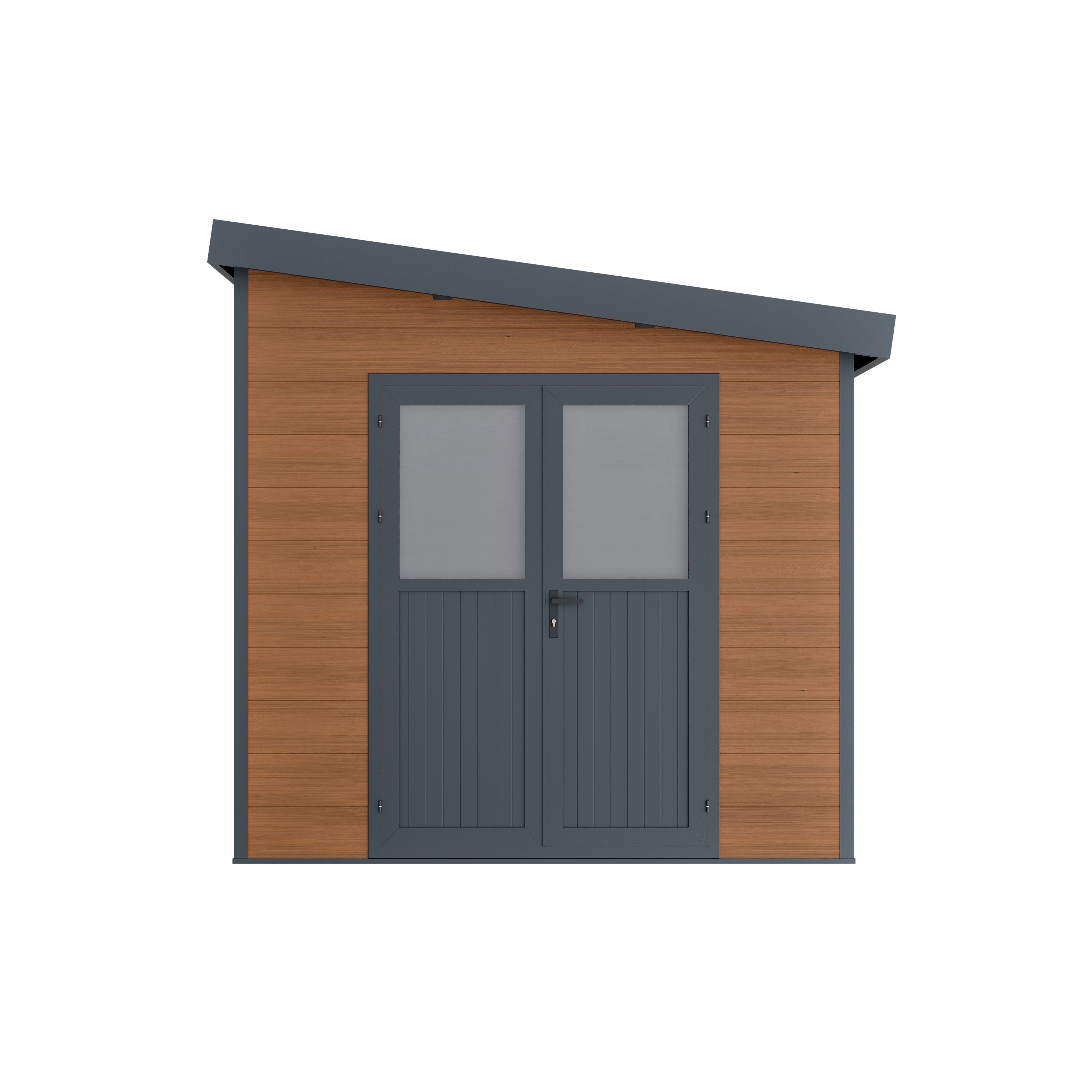Abri de Jardin Composite Adossée MIRA - 9m2 Brun - Garantie 20 ans - Cabanon de Jardin - Image 2