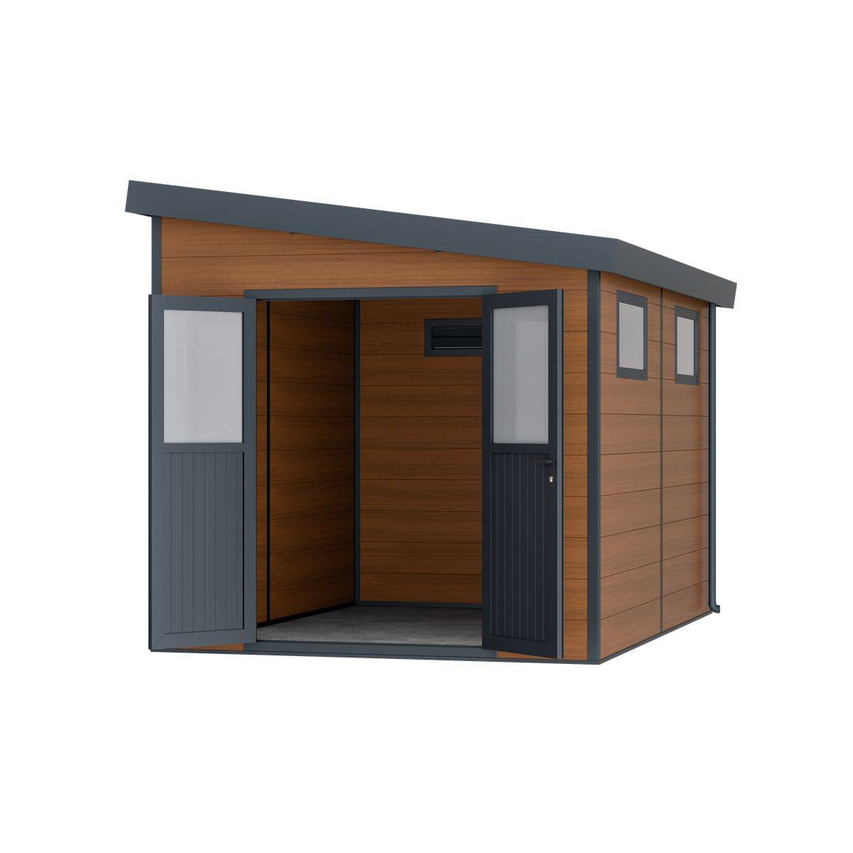 Direct Abris - Abri de Jardin Composite Adossée MIRA - 9m2 Brun - Garantie 20 ans - Cabanon de Jardin - Image 5