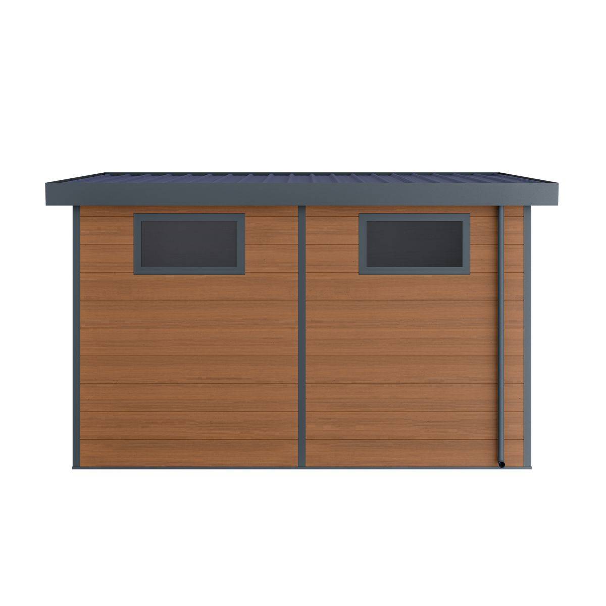 Direct Abris - Abri de Jardin Composite Adossée MIRA - 9m2 Brun - Garantie 20 ans - Cabanon de Jardin - Image 4