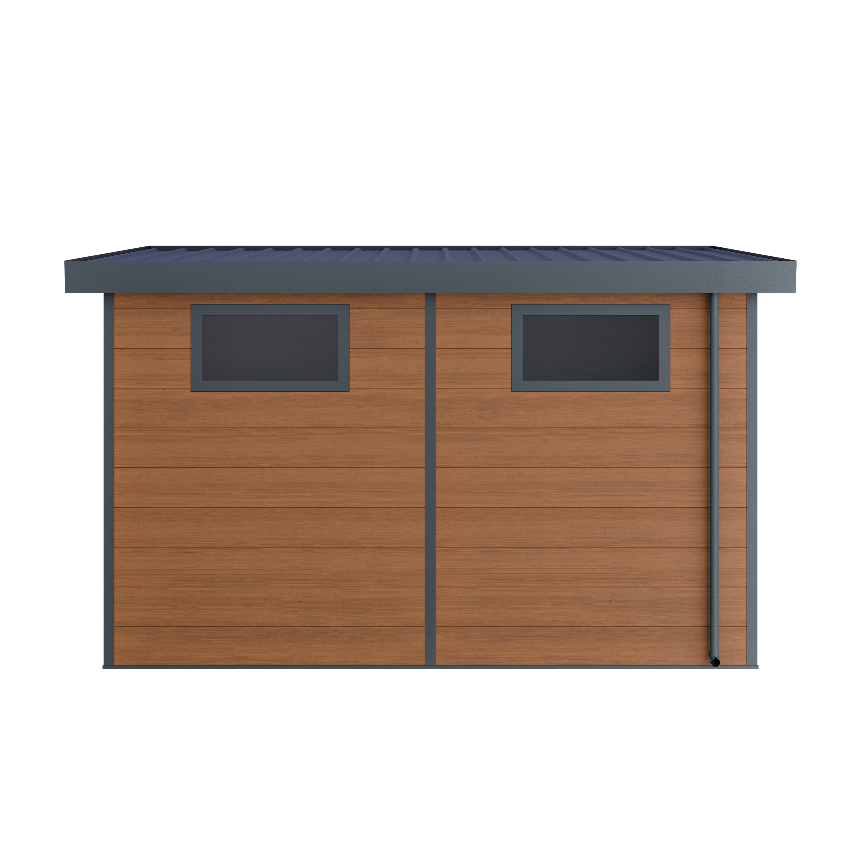 Abri de Jardin Composite Adossée MIRA - 9m2 Brun - Garantie 20 ans - Cabanon de Jardin - Image 4