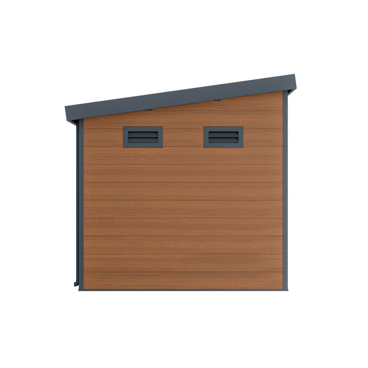Direct Abris - Abri de Jardin Composite Adossée MIRA - 9m2 Brun - Garantie 20 ans - Cabanon de Jardin - Image 3