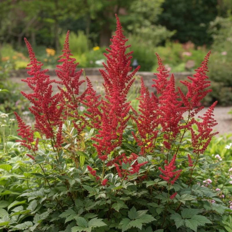 Astilbe d'Arends Glut à fleurs Rouge/ - feuillage Caduc - Godet - 5/20 cm - Image 1