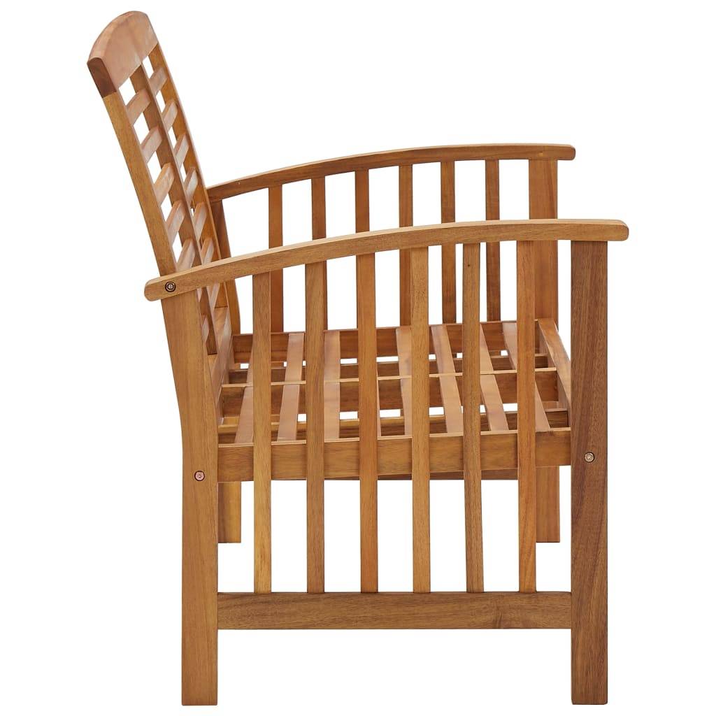 PANGIVO - Banc de jardin bois d'acacia naturel 119 x 67 x 83 cm, Poids:13kg - PANGIVO - Image 3