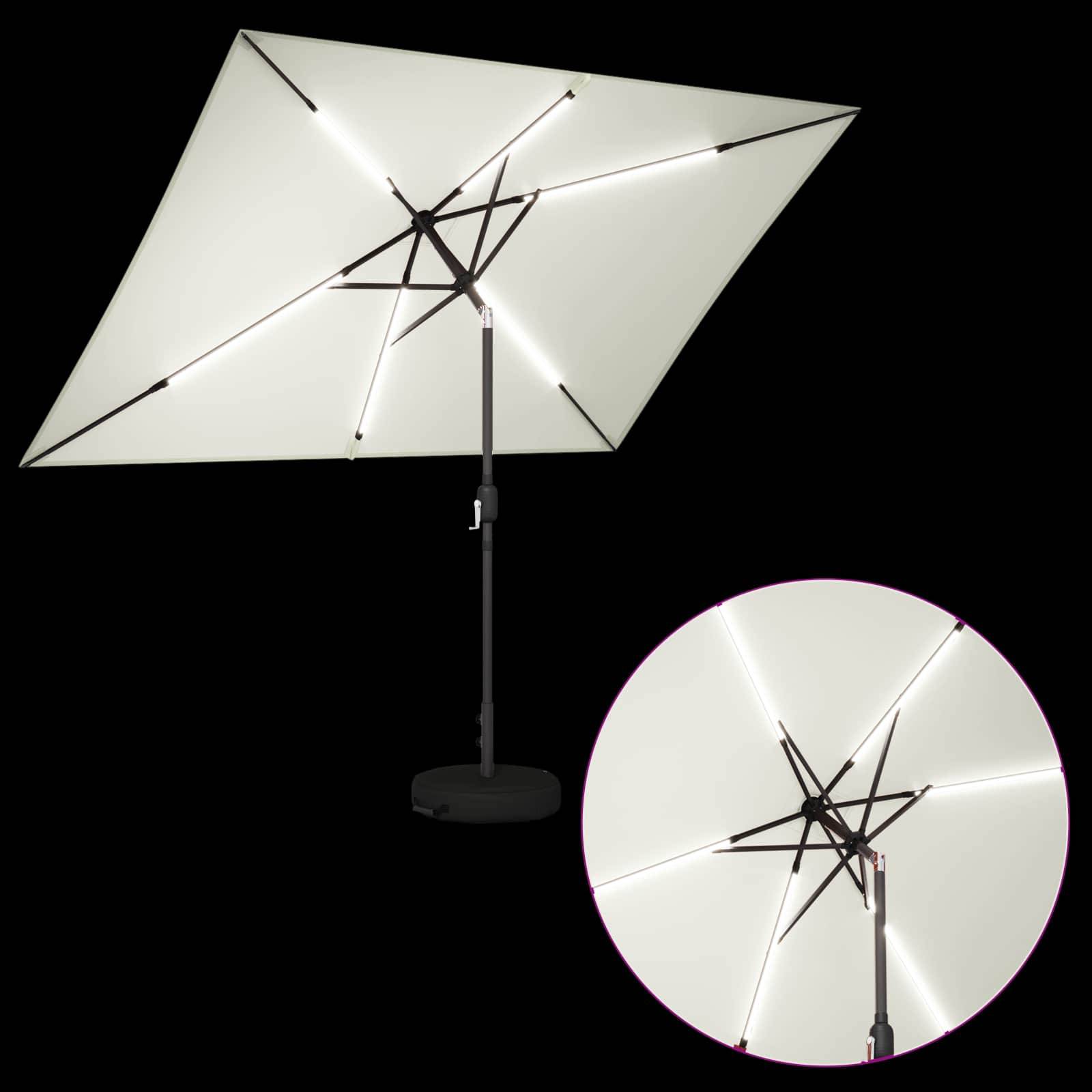 PANGIVO - Parasol de jardin polyester et acier crème 290 x 190 x 235 cm - PANGIVO - Image 4